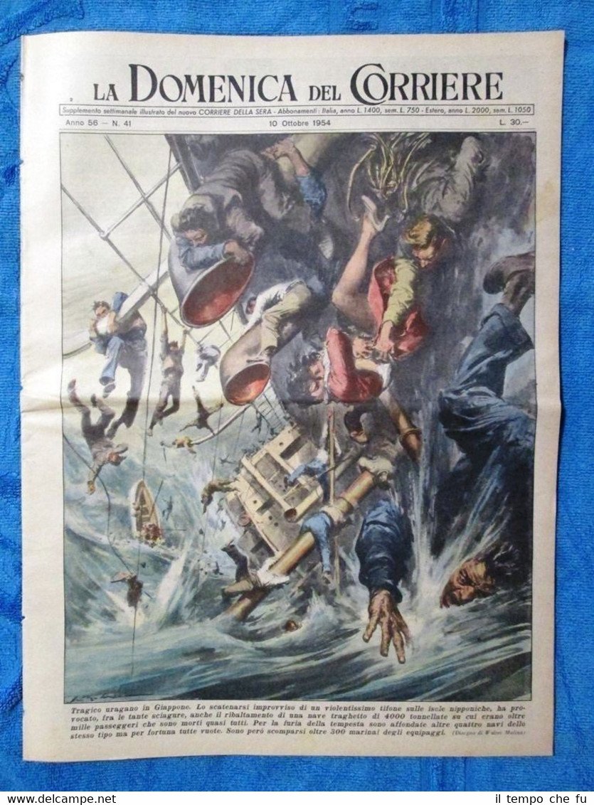 La Domenica del Corriere 10 ottobre 1954 Giappone - Viviane …