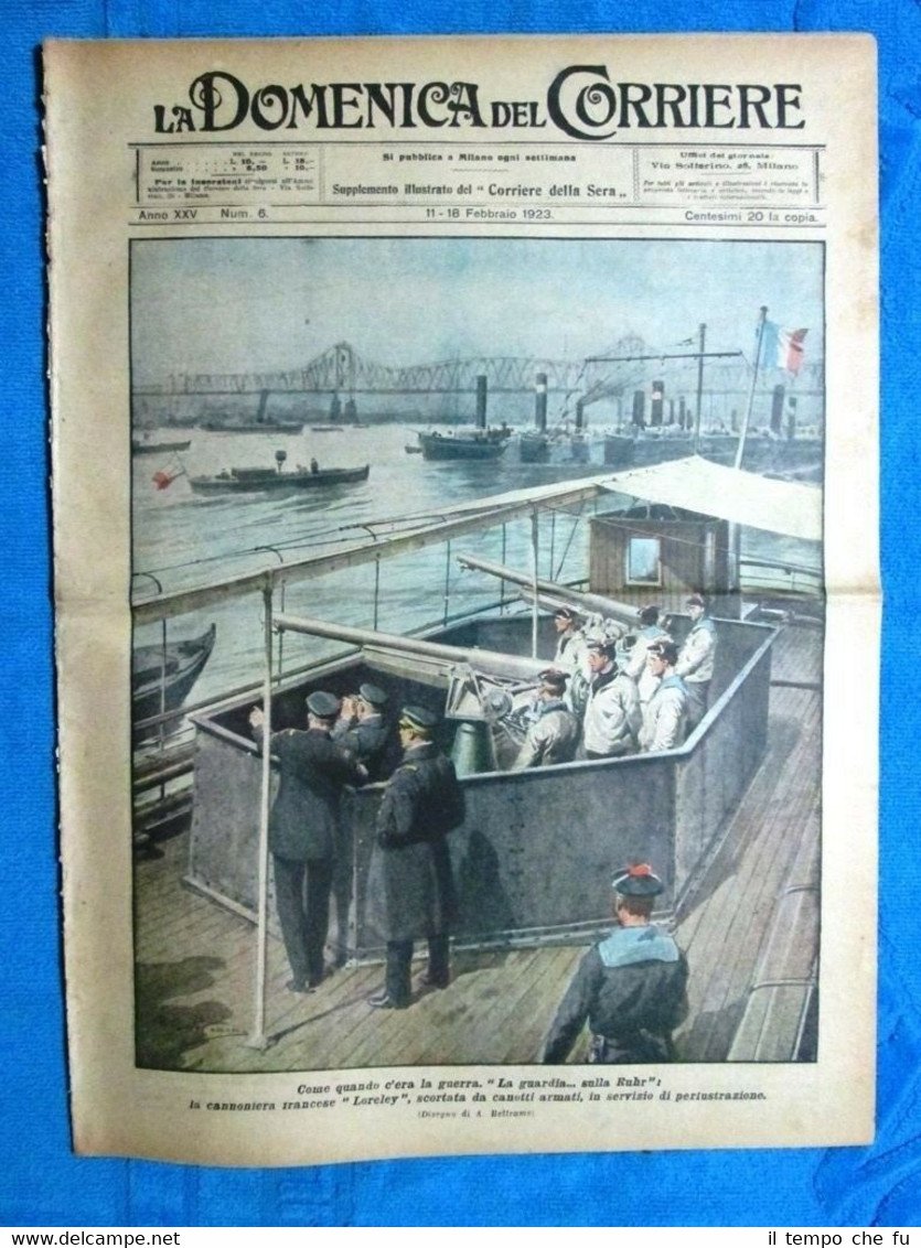 La Domenica del Corriere 11 febbraio 1923 Loreley - Milano …