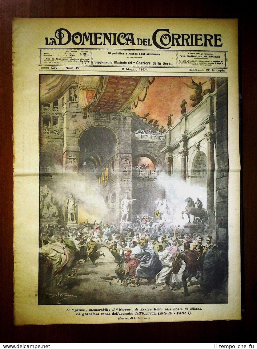 La Domenica del Corriere 11 Maggio 1924 Scala di Milano …