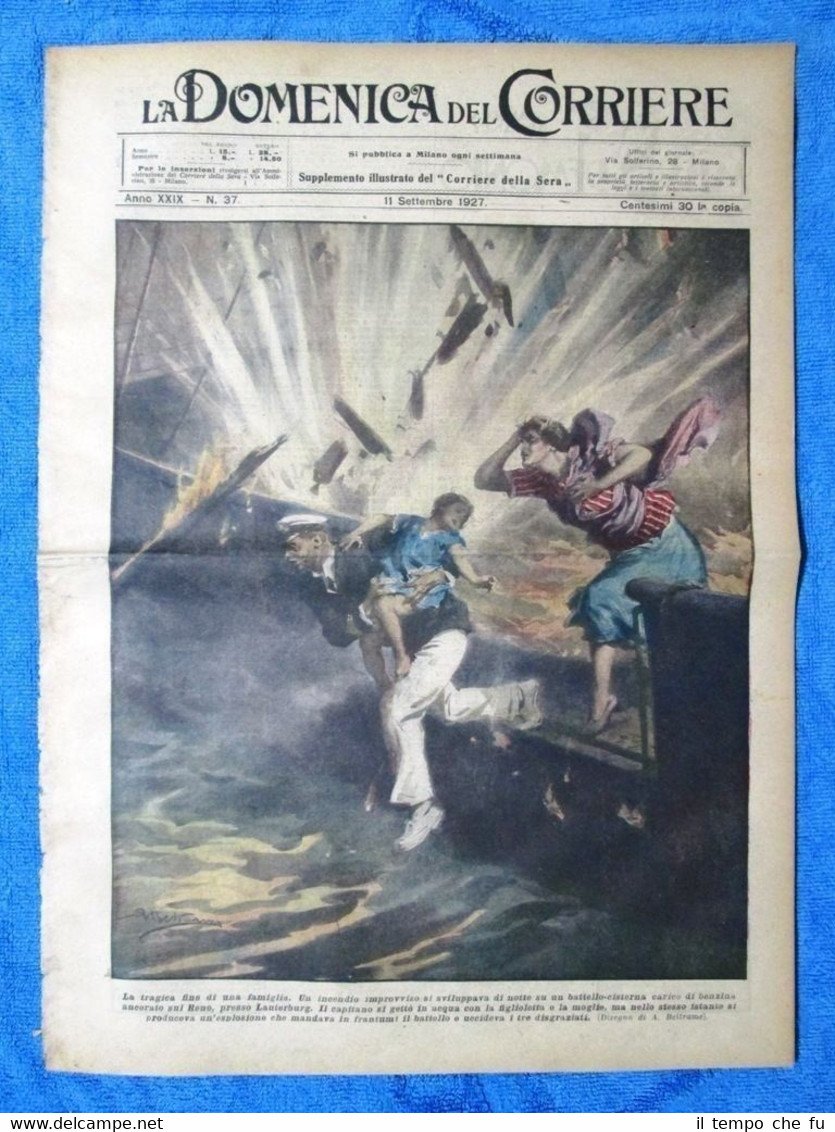 La Domenica del Corriere 11 settembre 1927 Lauterburg - Chamonix …