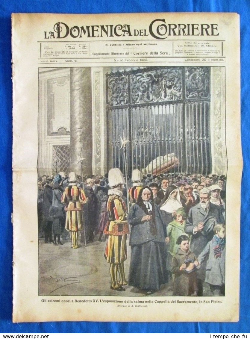 La Domenica del Corriere 12 febbraio 1922 Benedetto XV - …
