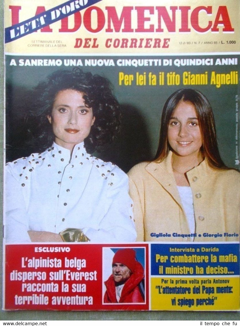 La Domenica del Corriere 12 Febbraio 1983 Montalto Mafia Alì …