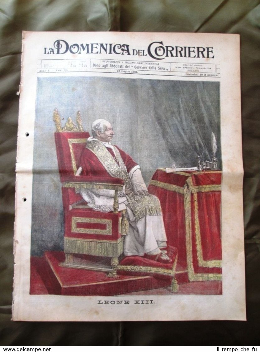 La Domenica del Corriere 12 Luglio 1903 Papa Leone XIII …