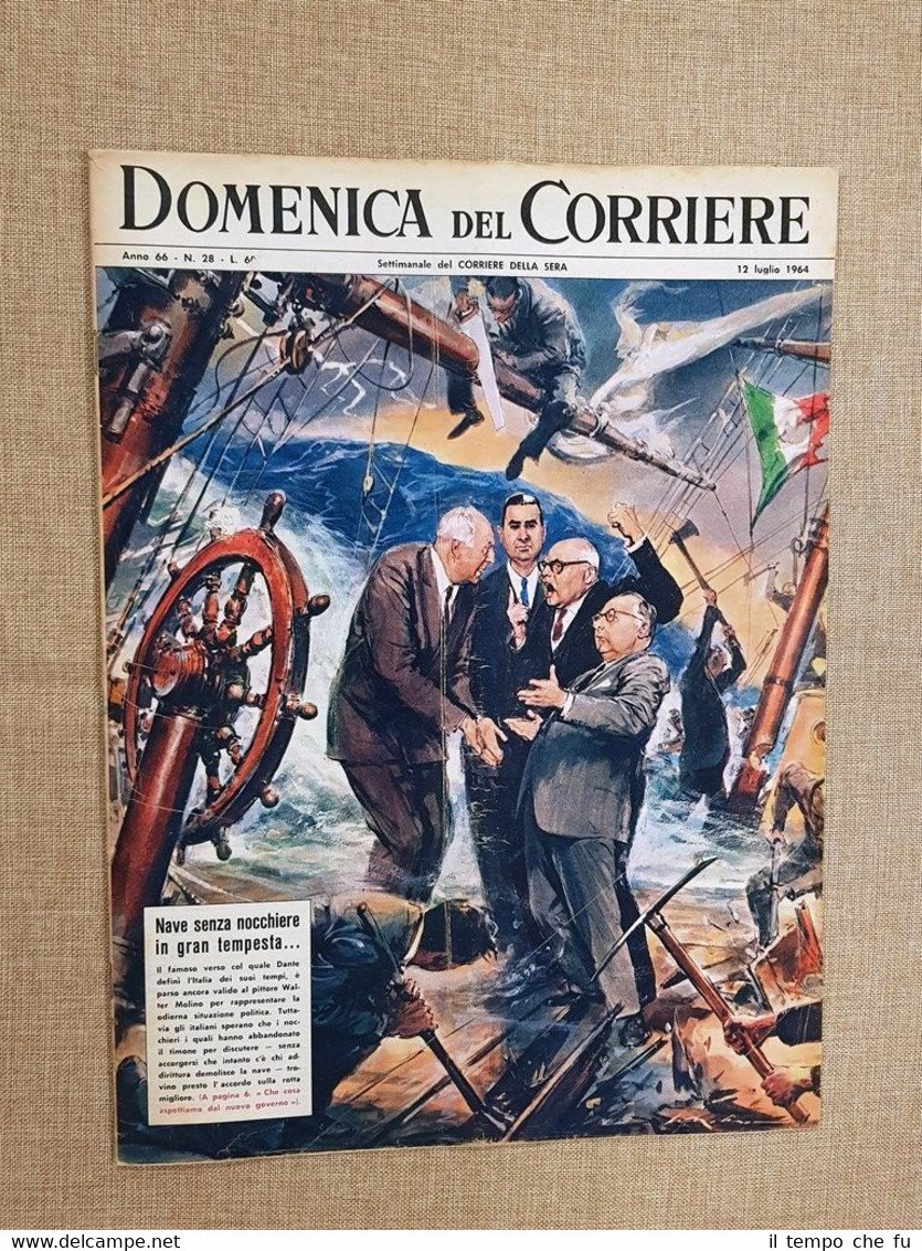 La Domenica del Corriere 12 Luglio 1964 WW1 Festivalbar Pallanuoto …