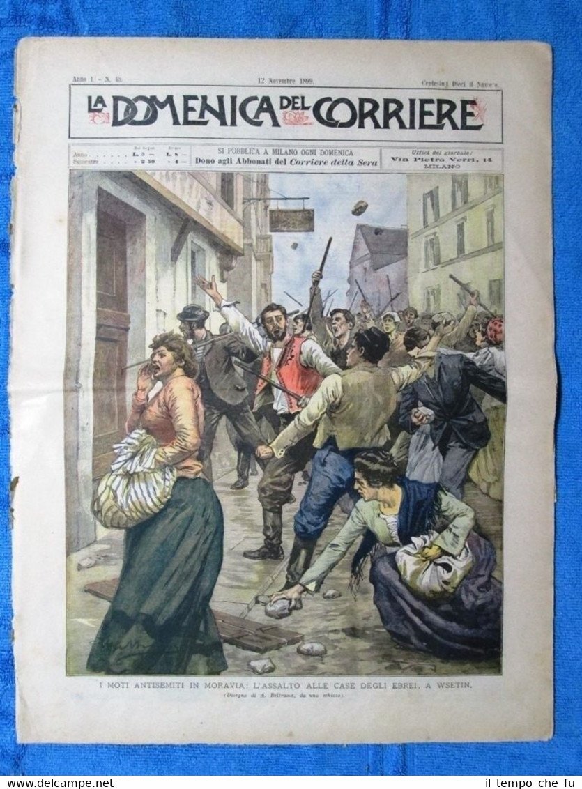 La Domenica del Corriere 12 novembre 1899 Wsetin - Boxe …