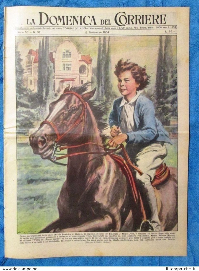 La Domenica del Corriere 12 settembre 1954 Maria Beatrice - …