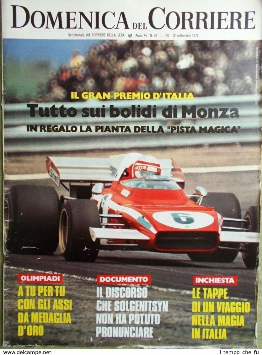 La Domenica del Corriere 12 Settembre 1972 Gran Premio Monza …