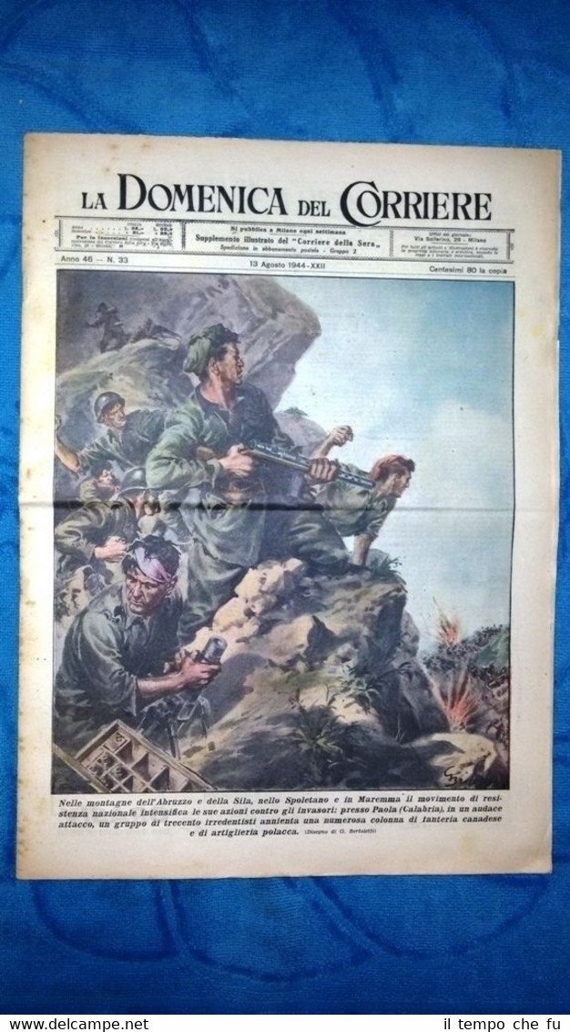 La Domenica del Corriere 13 agosto 1944 WW2 Pola -Aviazione …