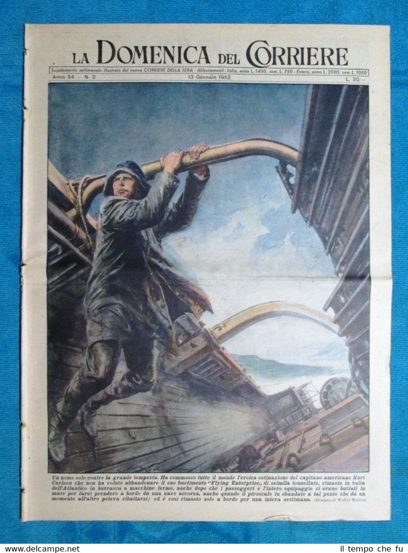 La Domenica del Corriere 13 gennaio 1952 Kurt Carlsen - …