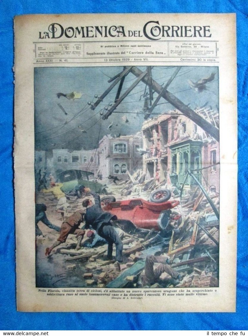La Domenica del Corriere 13 ottobre 1929 Florida - Montebelluna-Padova …