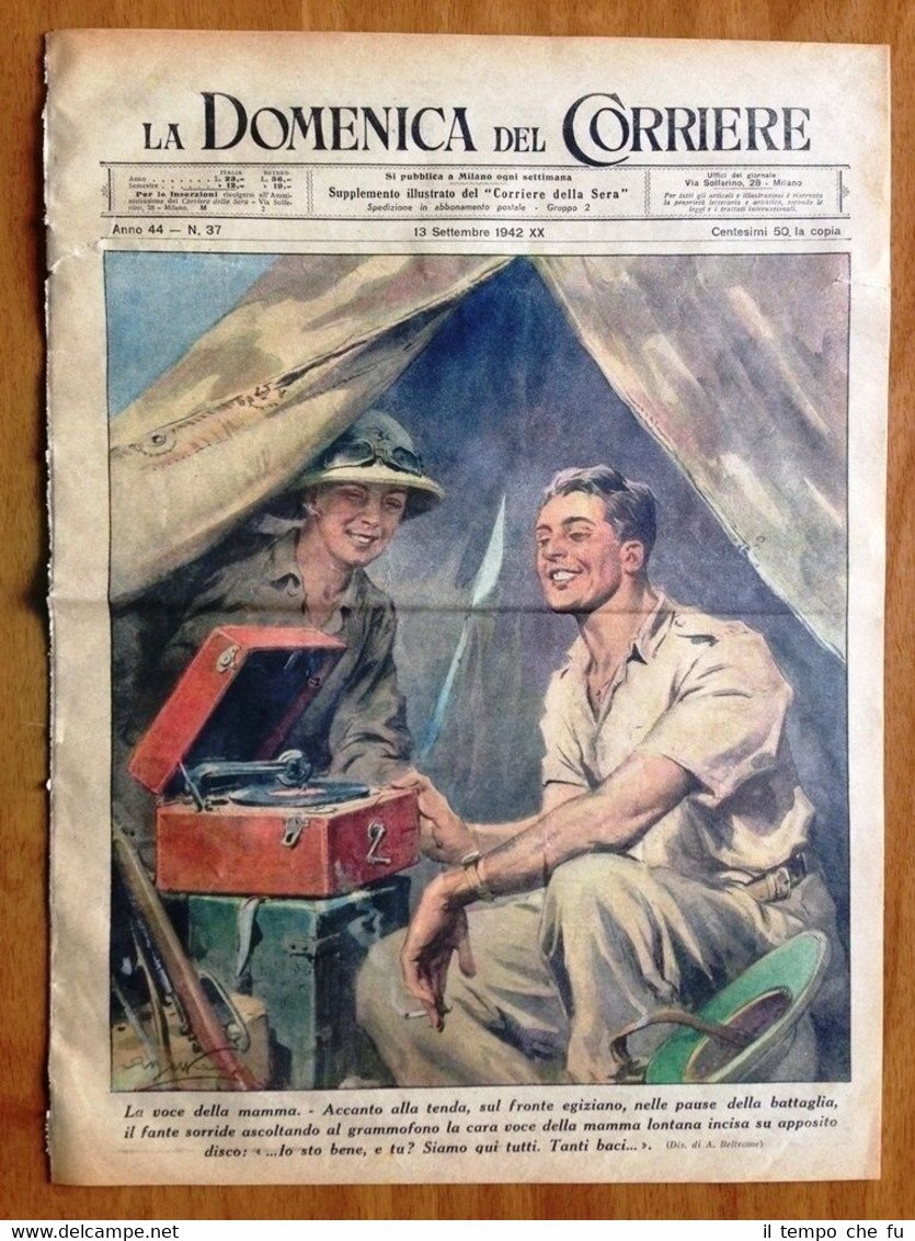 La Domenica del Corriere 13 settembre 1942 Egitto Stalingrado Caucasia