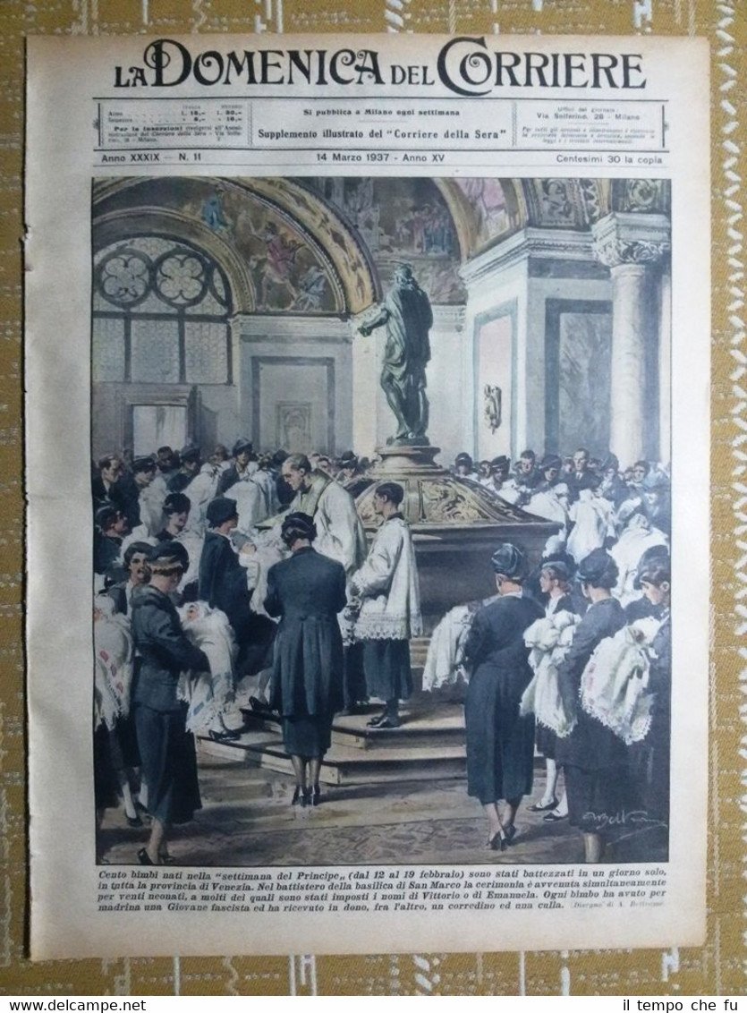 La Domenica del Corriere 14 marzo 1937 Venezia - Myslovitz …