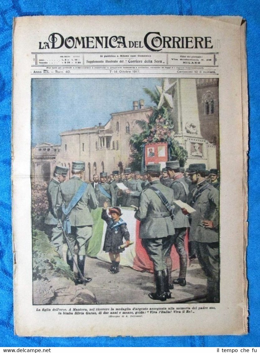 La Domenica del Corriere 14 ottobre 1917 WW1 Silvia Garau …