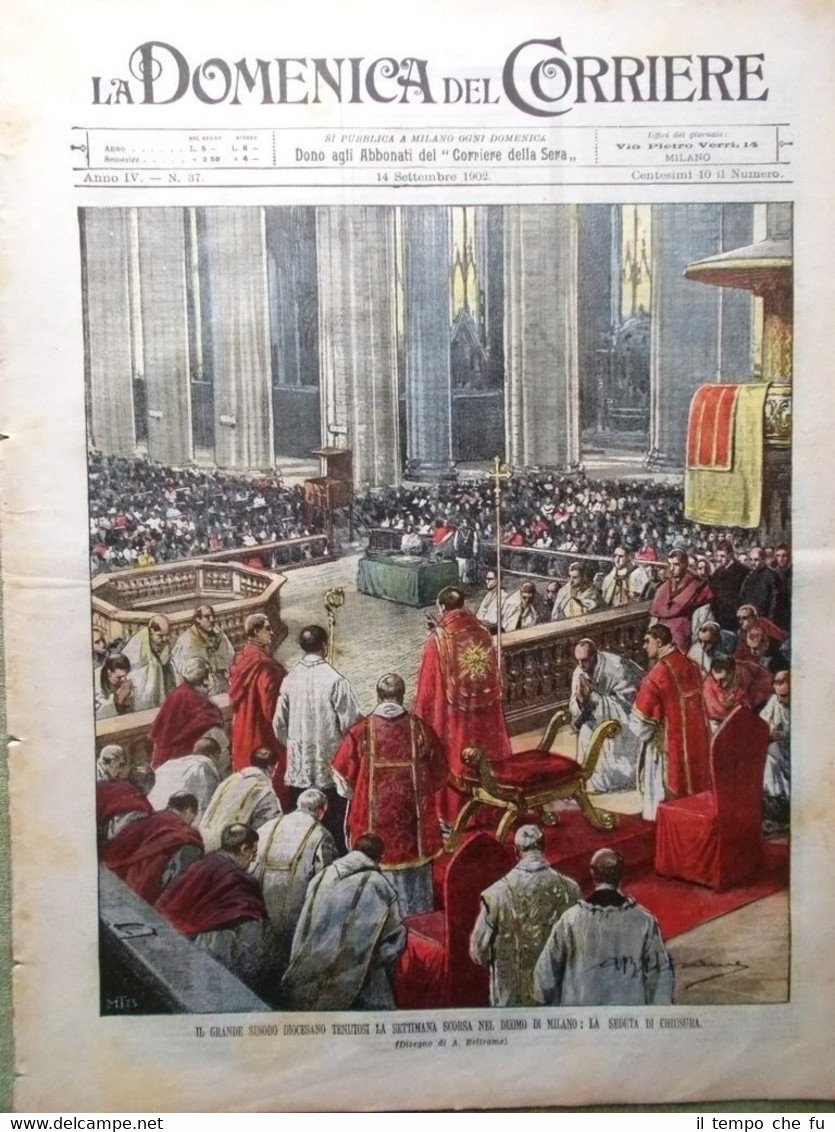 La Domenica del Corriere 14 Settembre 1902 Sinodo Diocesano Milano …