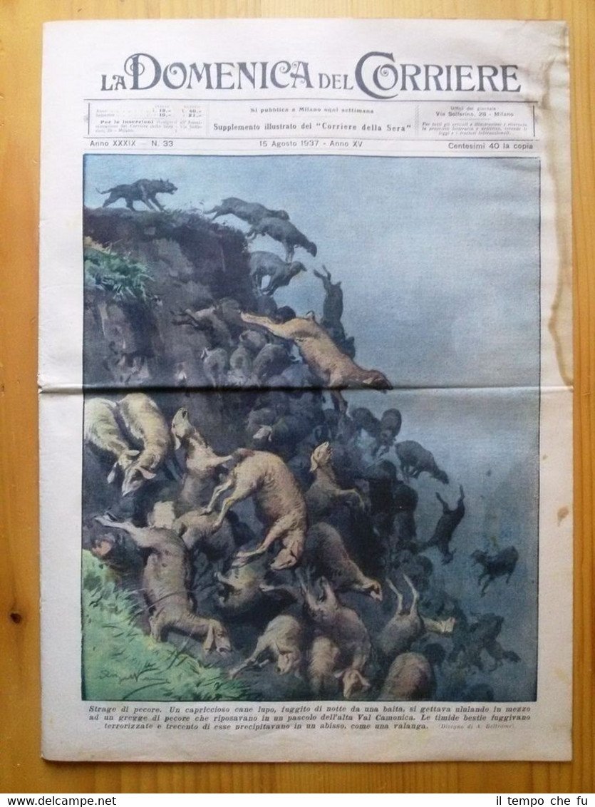 La Domenica del Corriere 15 agosto 1937 Val Camonica - …