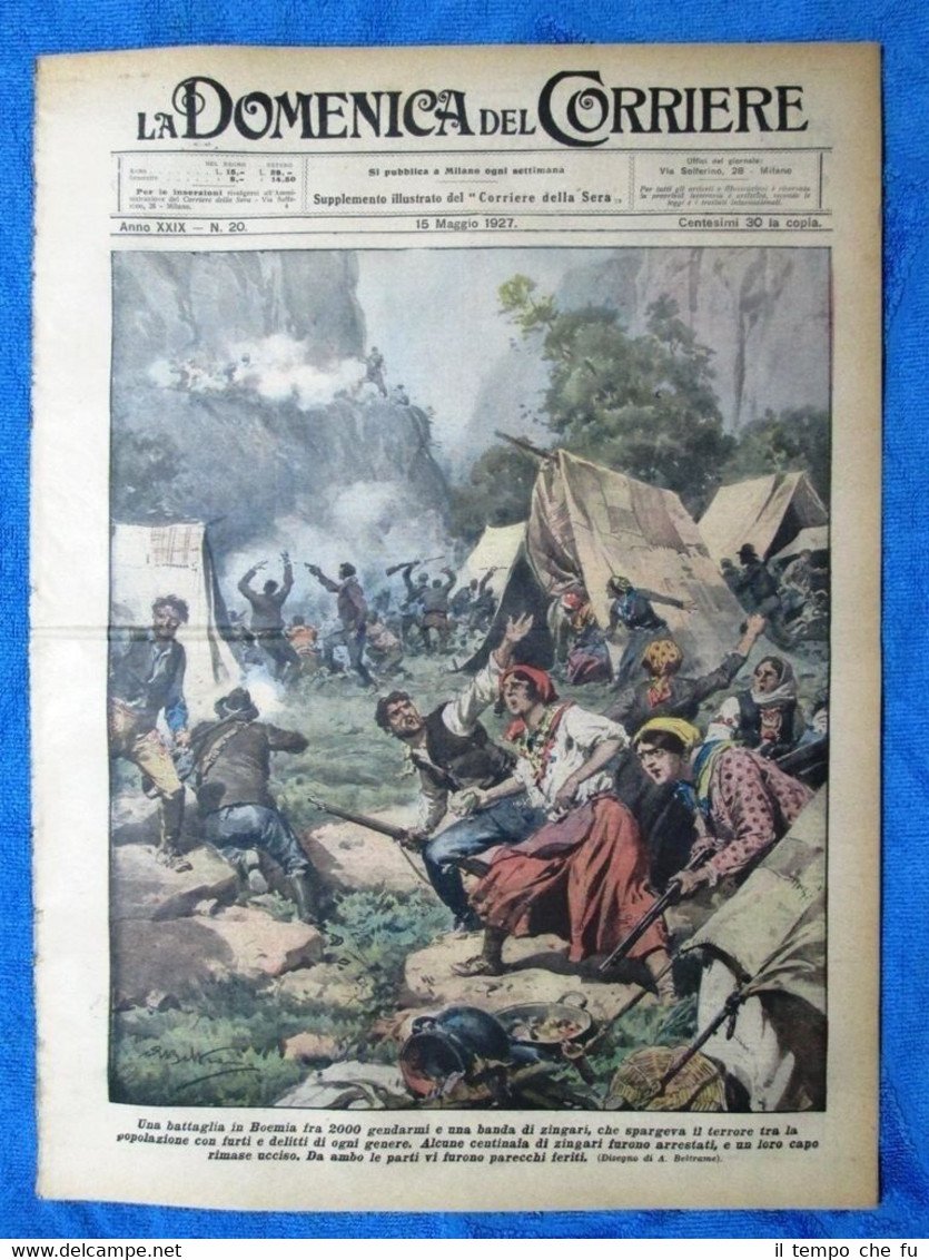La Domenica del Corriere 15 maggio 1927 Boemia - Louisiana …
