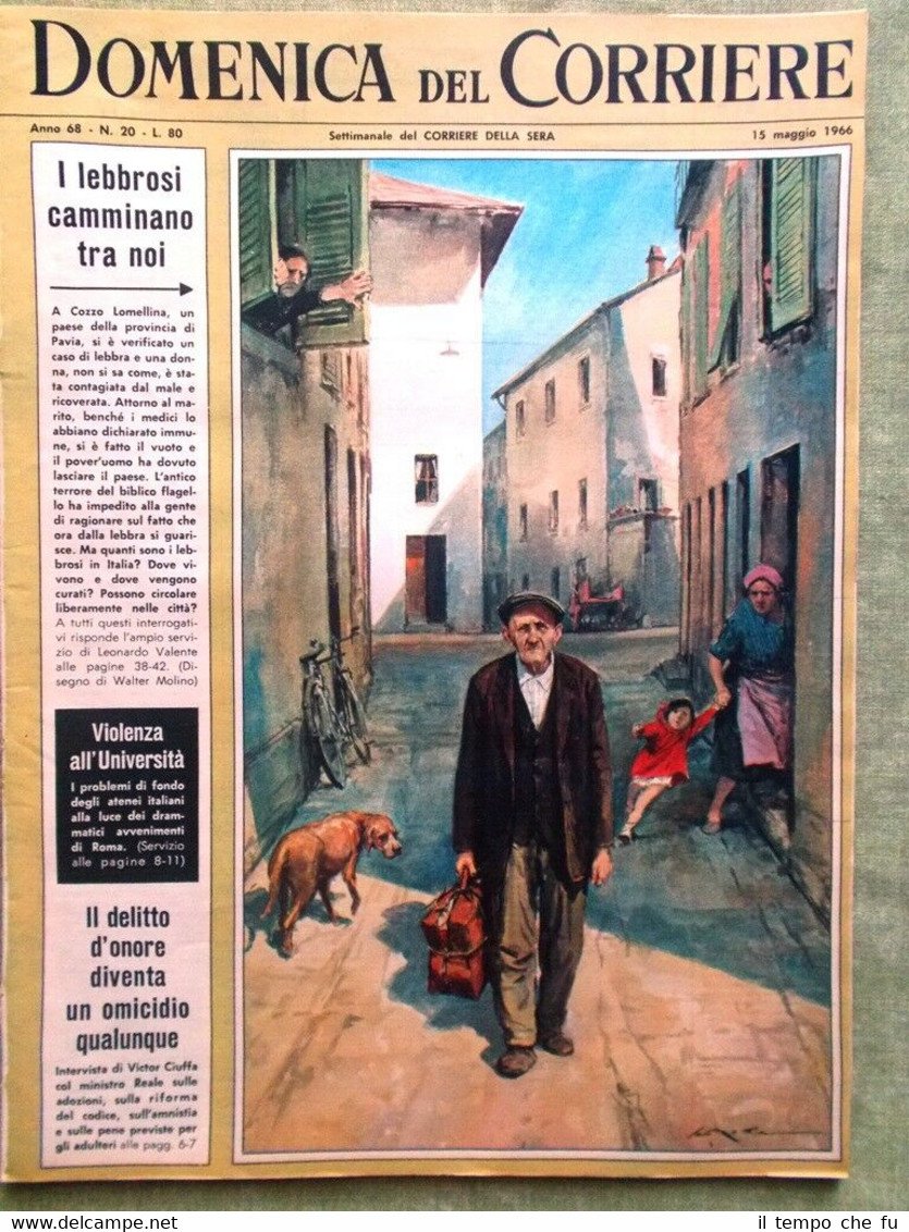 La Domenica del Corriere 15 Maggio 1966 Pasolini Pesce Capelloni …