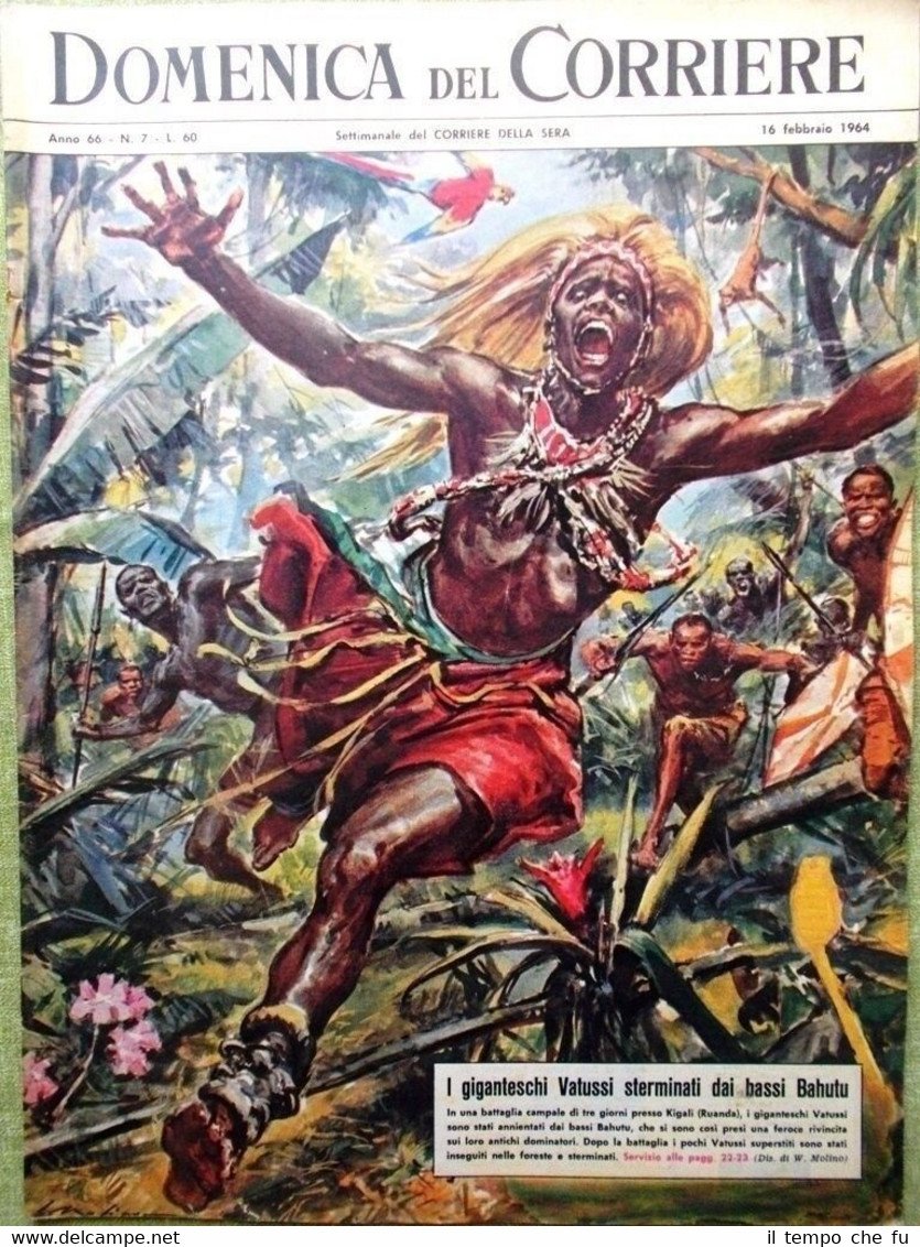 La Domenica del Corriere 16 Febbraio 1964 Vatussi Statali Smith …