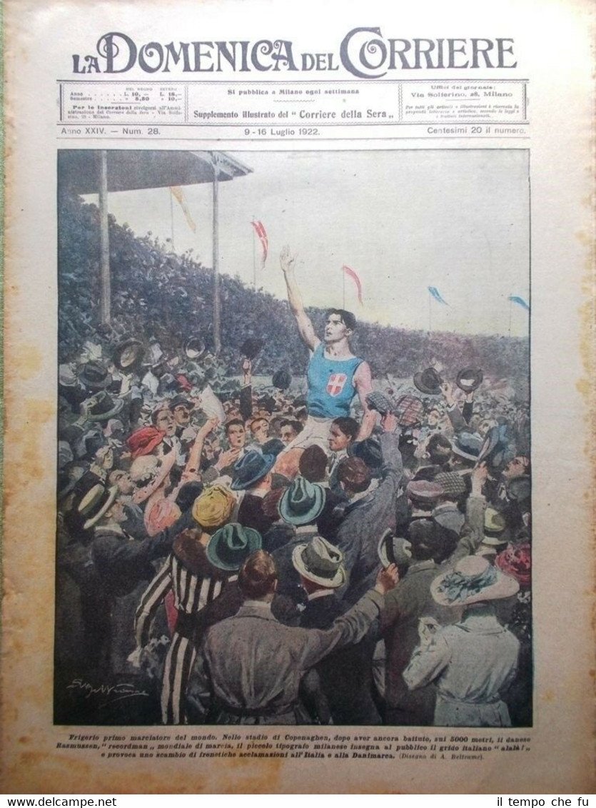 La Domenica del Corriere 16 Luglio 1922 Frigerio Lecchi Rathenau …