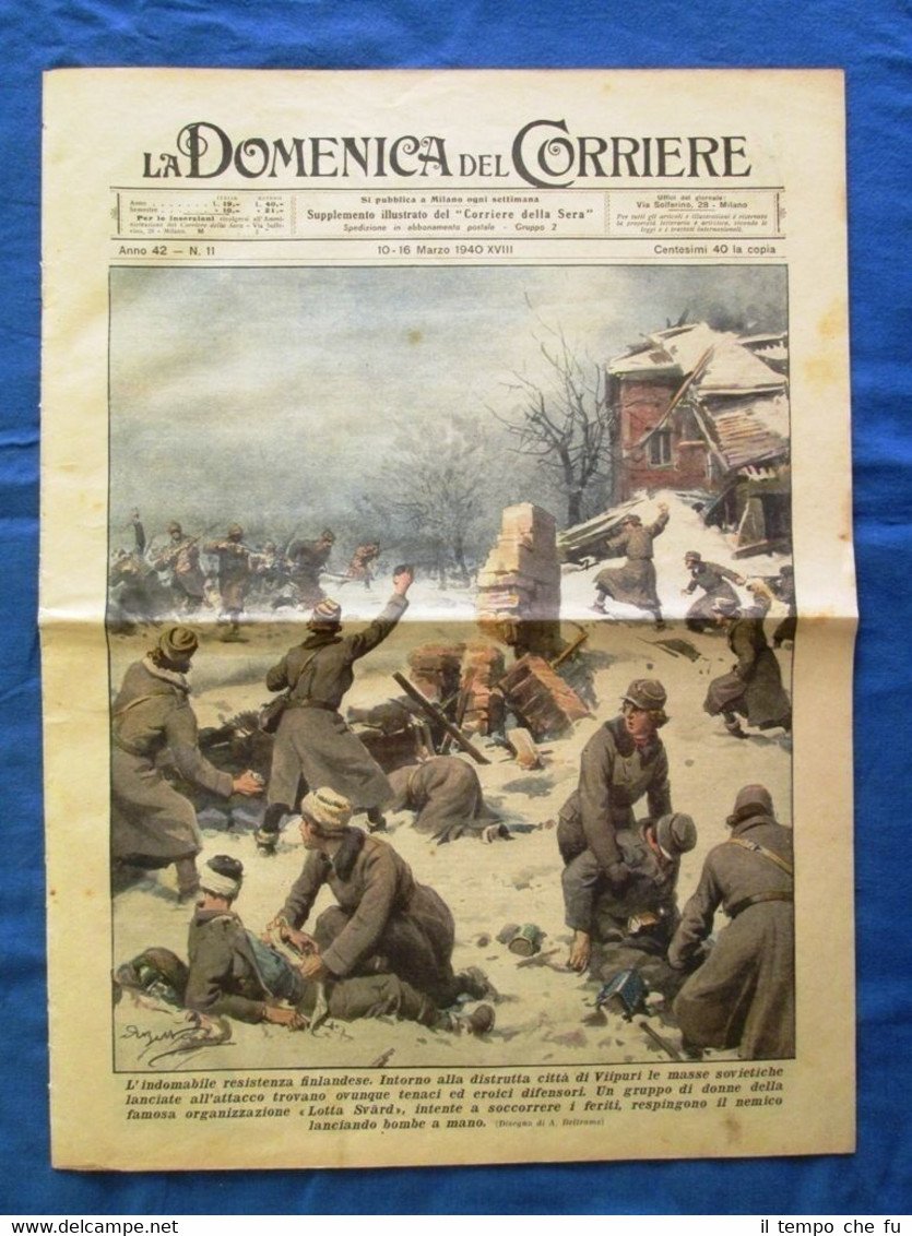 La Domenica del Corriere 16 marzo 1940 Lotta Svard - …