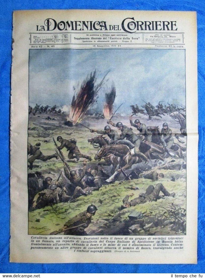 La Domenica del Corriere 16 novembre 1941 Russia - Volga …