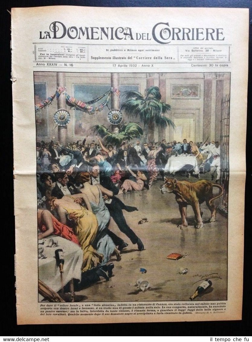 La Domenica del Corriere 17 aprile 1932 Cannes Tolone California