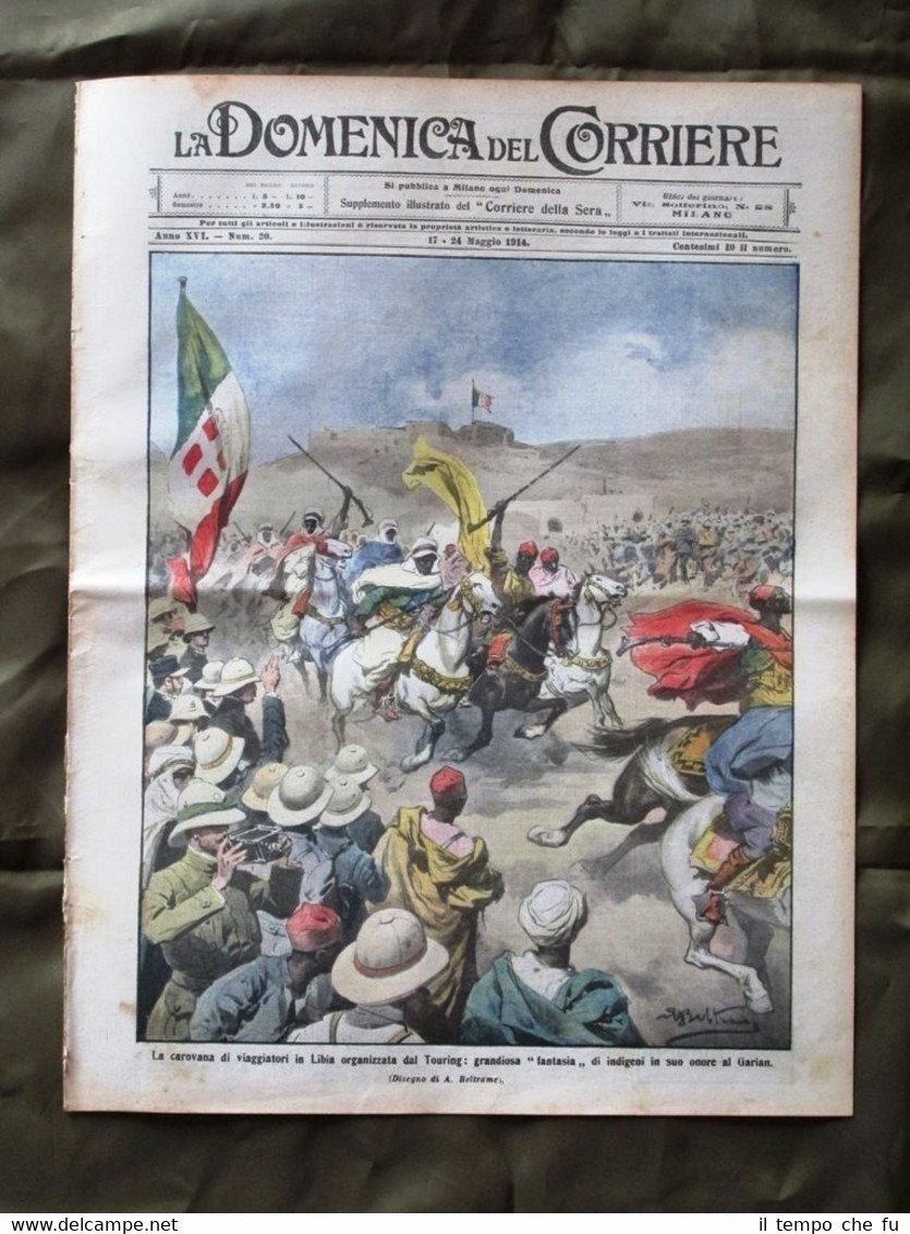 La Domenica del Corriere 17 Maggio 1914 Indigeni Terremoto Acireale …