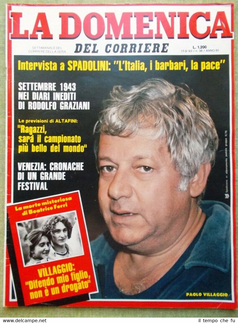 La Domenica del Corriere 17 Settembre 1983 Sandrelli Brass Cagné …