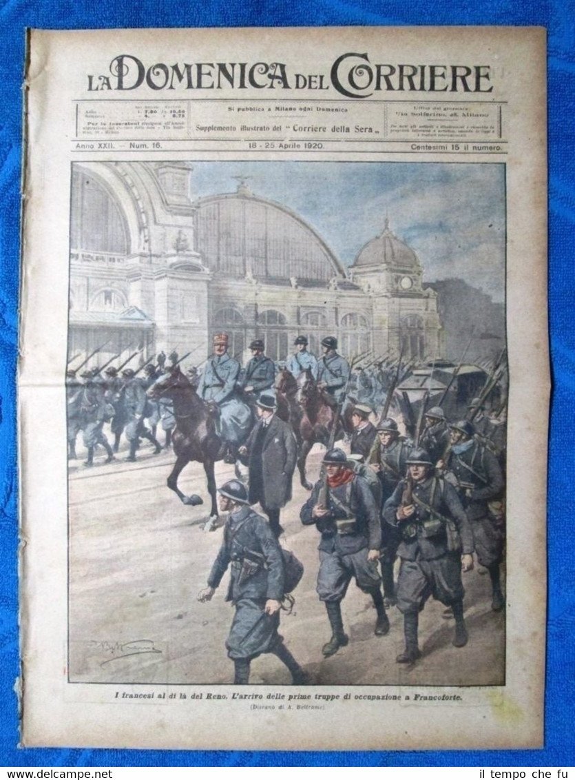 La Domenica del Corriere 18 aprile 1920 Francoforte - Londra …