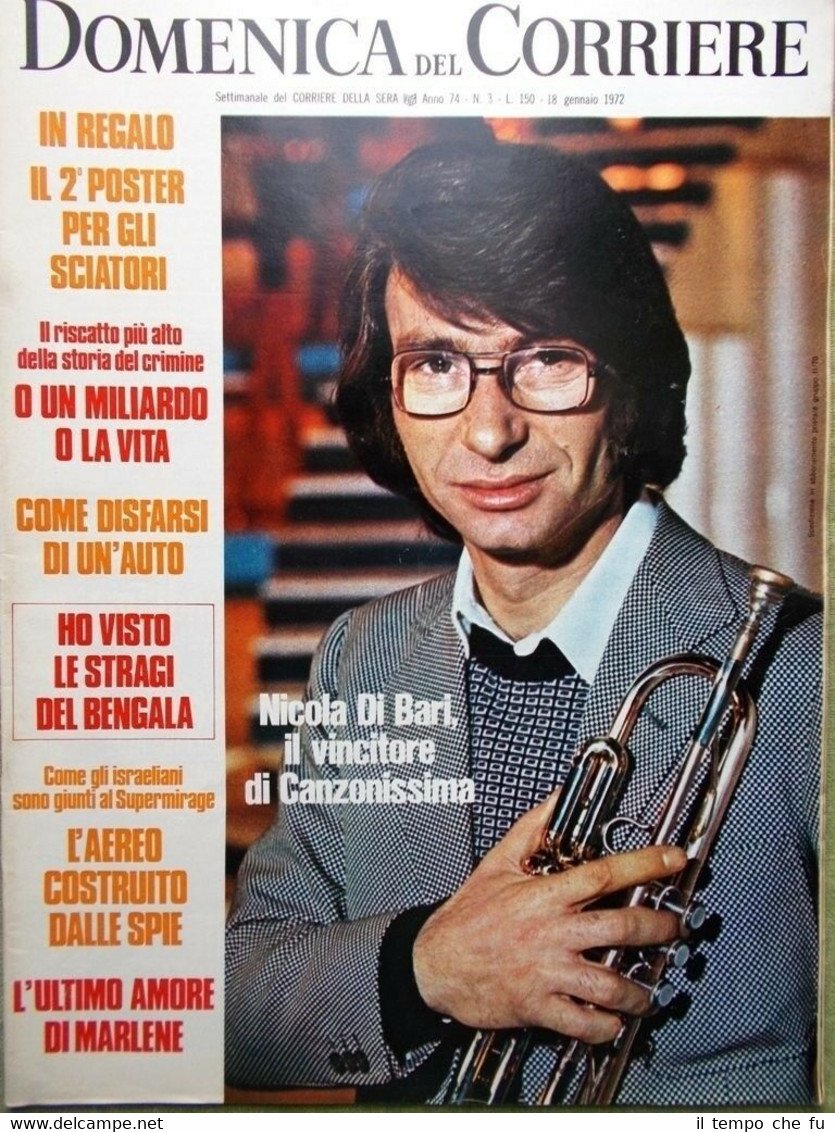 La Domenica del Corriere 18 Gennaio 1972 Rubinstein Dietrich Frazier …
