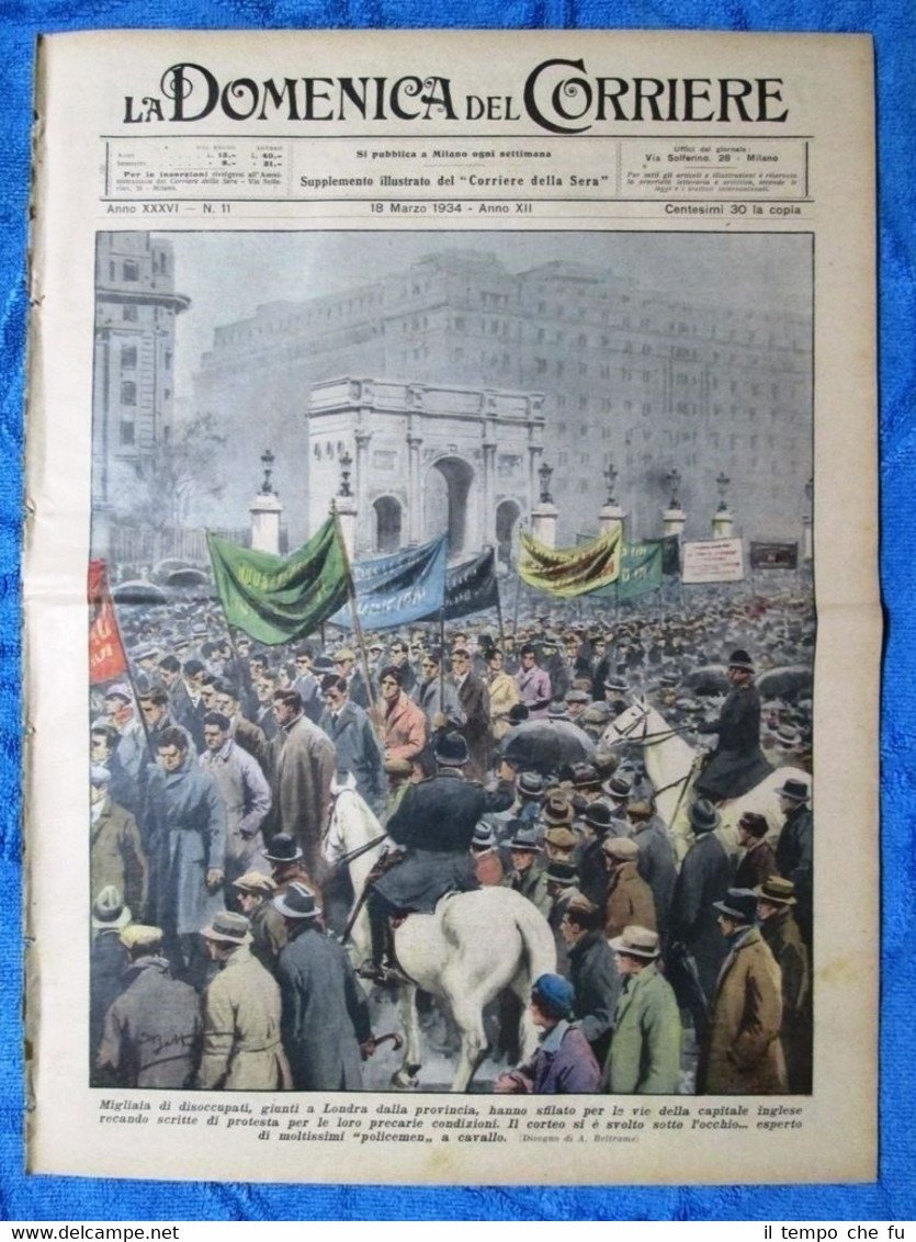 La Domenica del Corriere 18 marzo 1934 Londra - Pu …