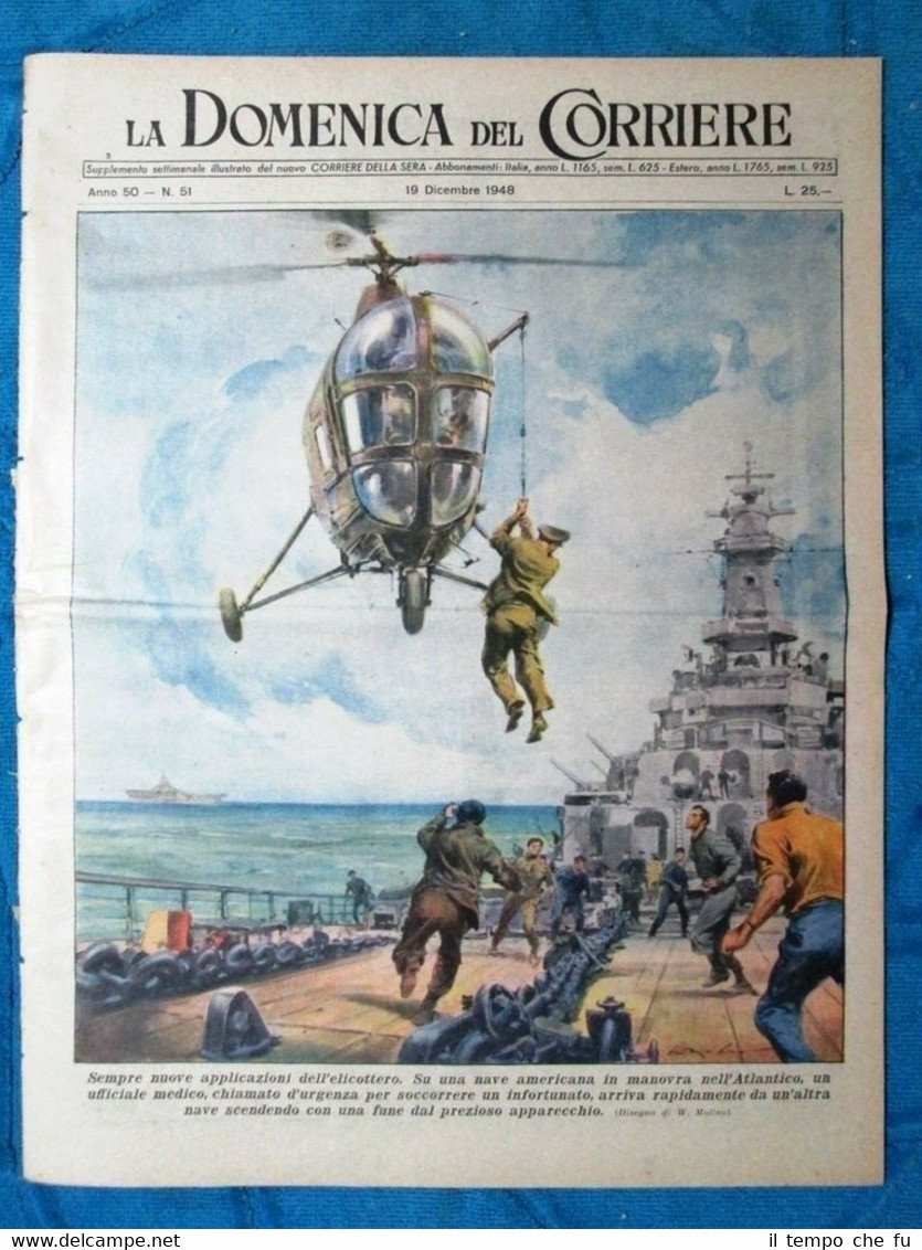 La Domenica del Corriere 19 dicembre 1948 Atlantico - Roma …