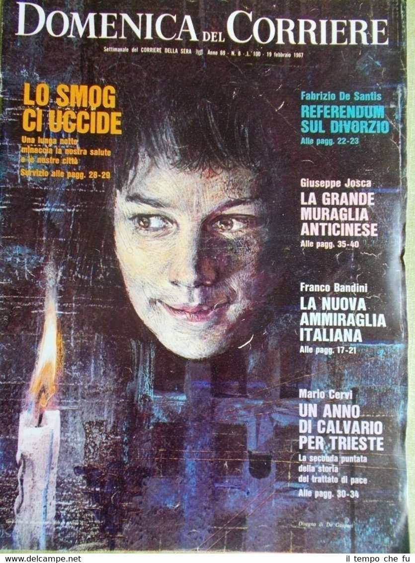La Domenica del Corriere 19 Febbraio 1967 Referendum Divorzio Fatima …