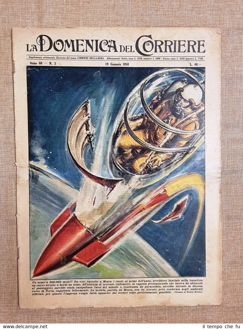 La Domenica del Corriere 19 Gennaio 1958 Yeti Marilyn Giordano …