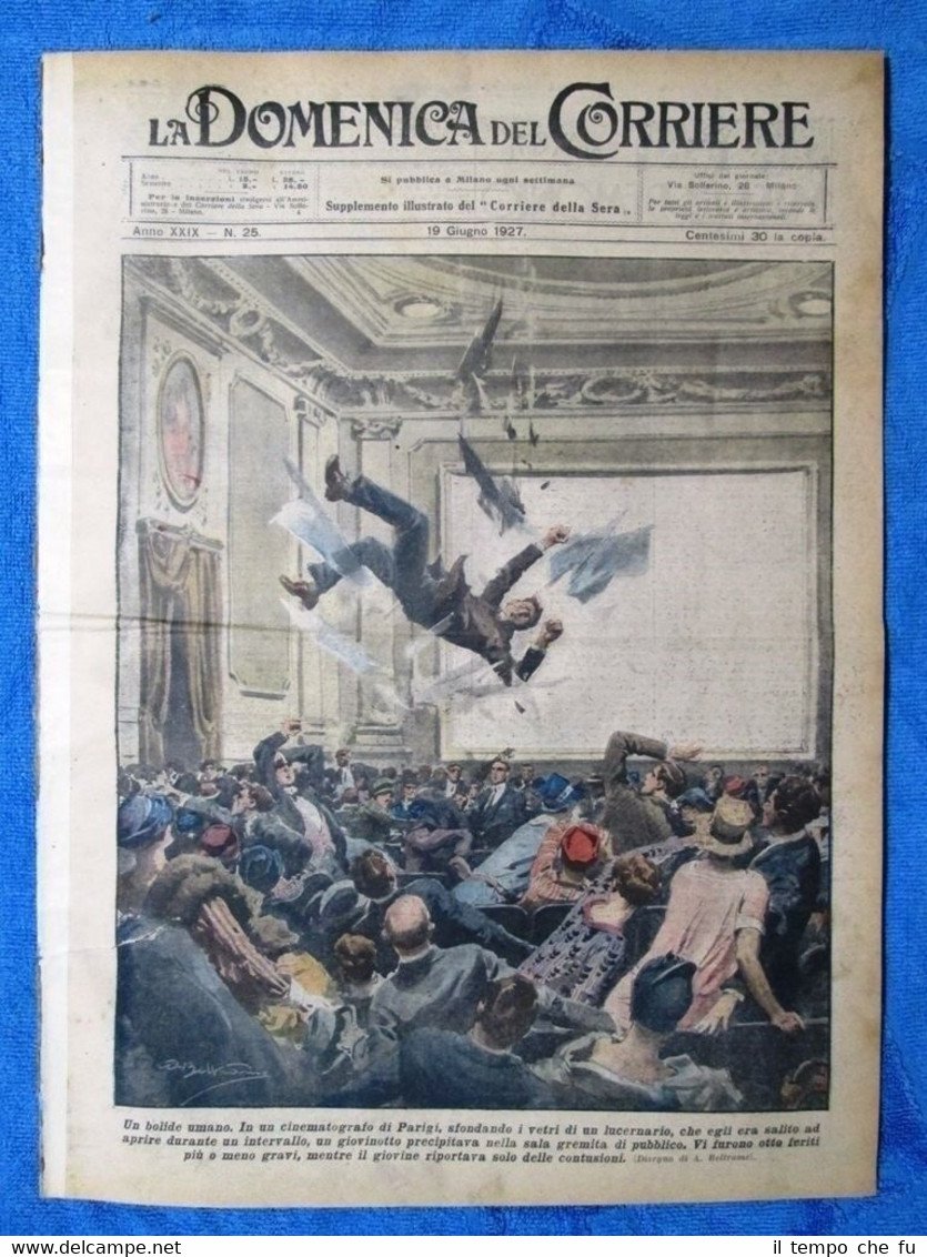 La Domenica del Corriere 19 giugno 1927 Parigi - Madrid …