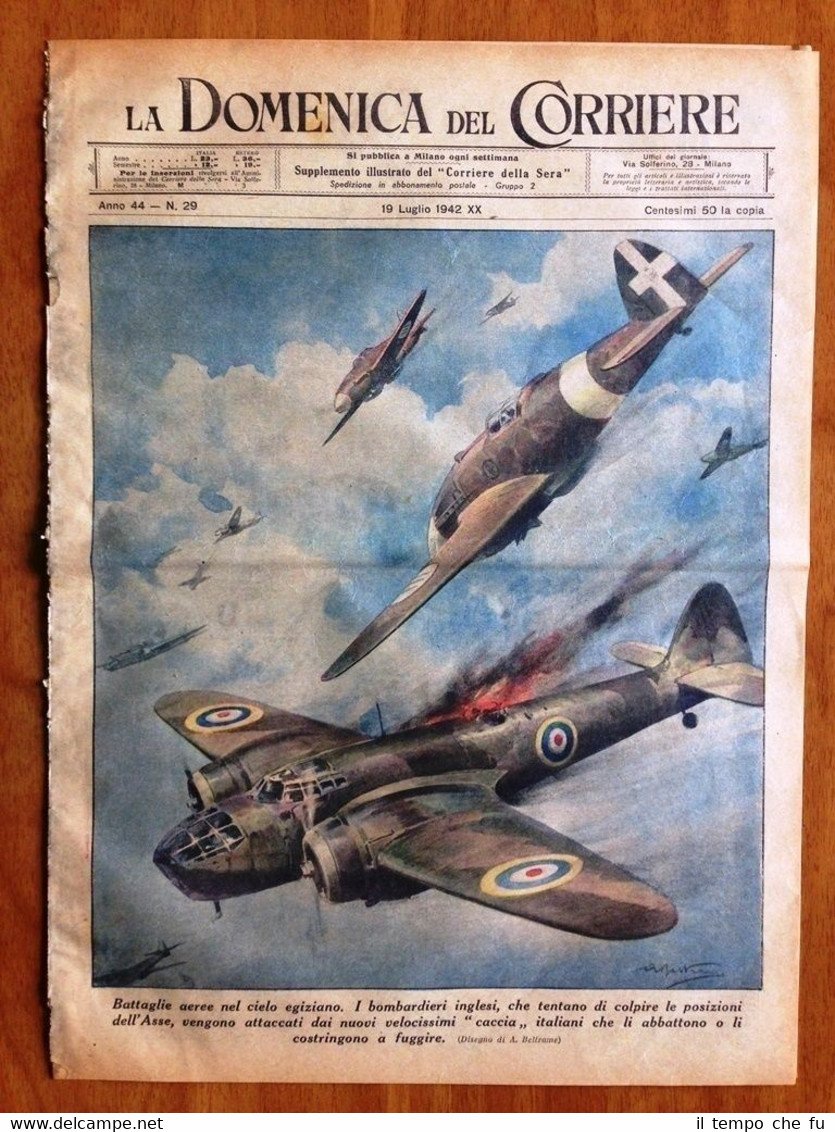 La Domenica del Corriere 19 luglio 1942 Egitto Donez Barbarigo