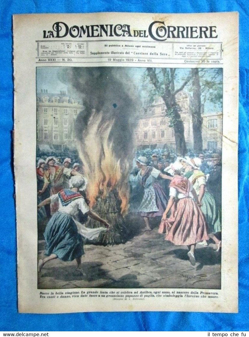 La Domenica del Corriere 19 maggio 1929 Antibes - M. …