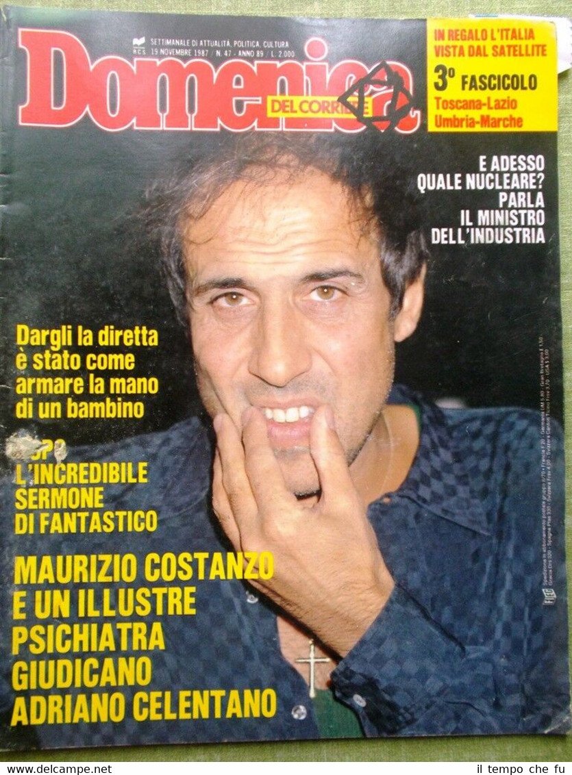 La Domenica del Corriere 19 Novembre 1987 Costanzo Celentano Jack …