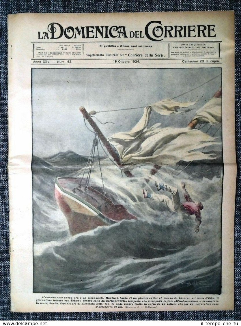 La Domenica del Corriere 19 Ottobre 1924 Livorno - Oceano …