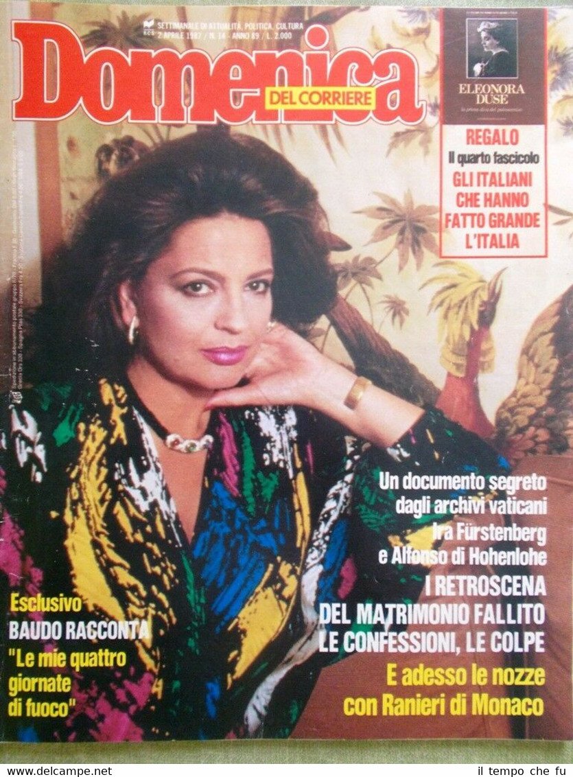La Domenica del Corriere 2 Aprile 1987 Giorgieri Pippo Baudo …