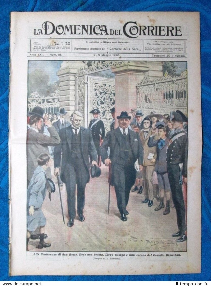 La Domenica del Corriere 2 maggio 1920 Lloyd George,Nitti - …