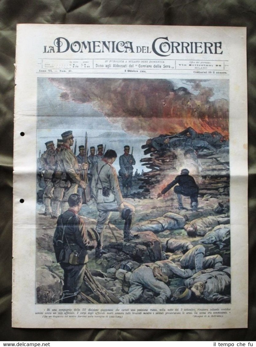 La Domenica del Corriere 2 Ottobre 1904 Ufficiali morti Naufragio …