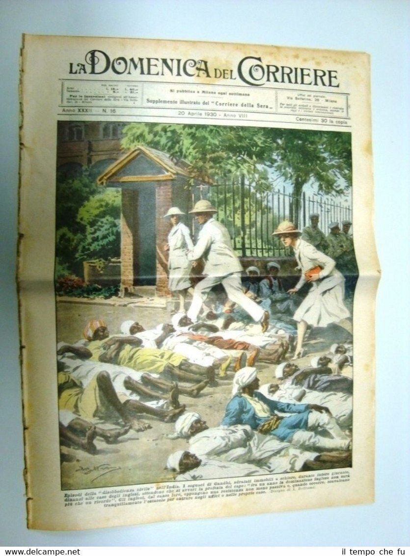 La Domenica del Corriere 20 Aprile 1930 Gandhi India Budapest …