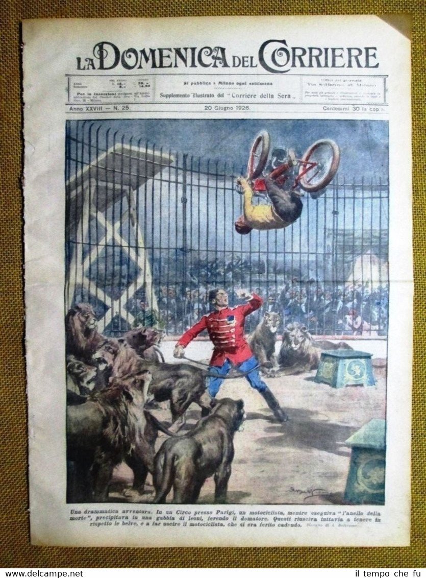 La Domenica del Corriere 20 giugno 1926 Parigi - Liverpool …
