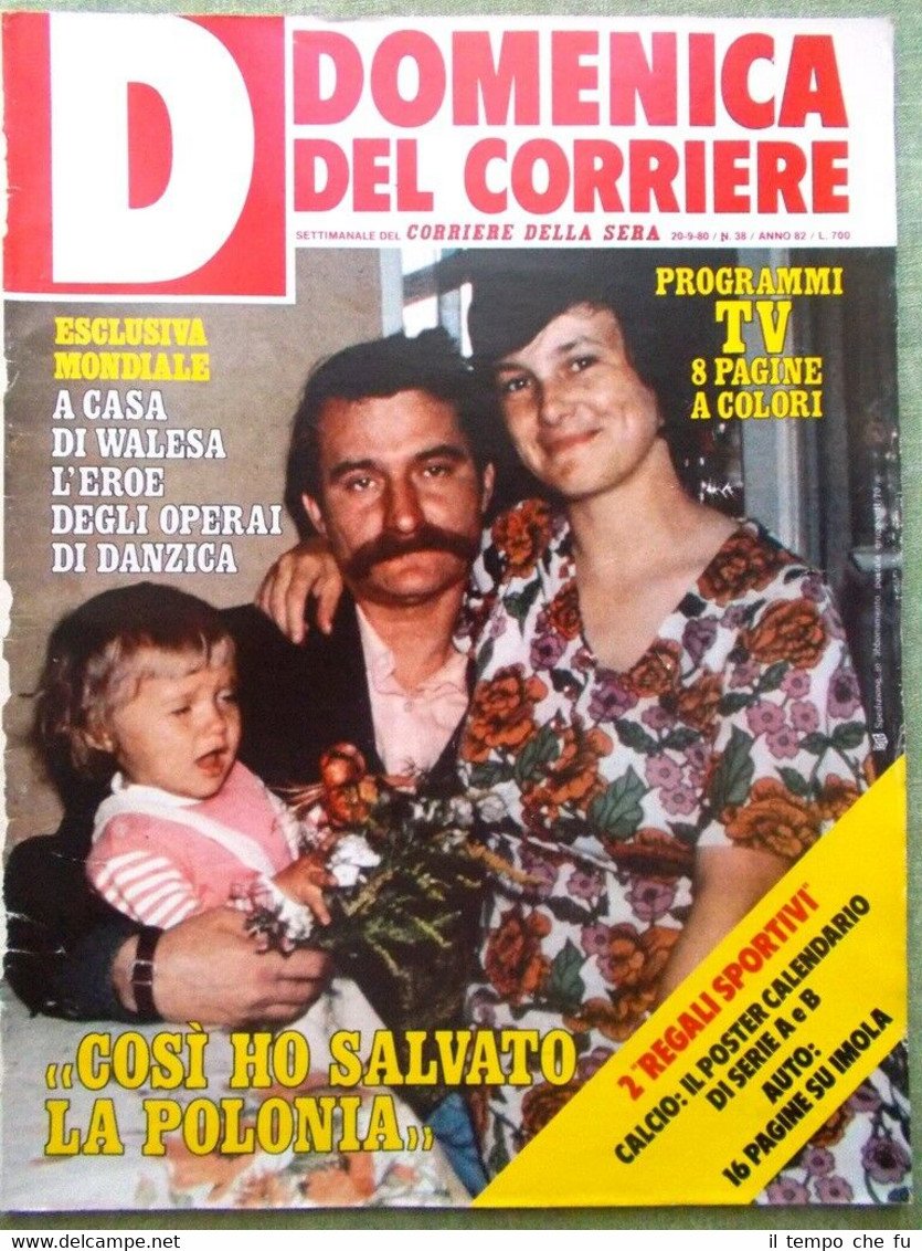 La Domenica del Corriere 20 Settembre 1980 Walesa Armani Formula …