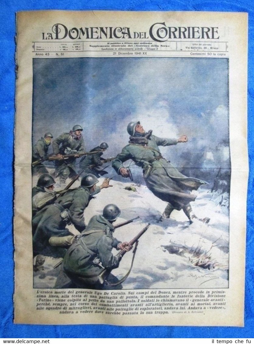 La Domenica del Corriere 21 dicembre 1941 U.De Carolis - …