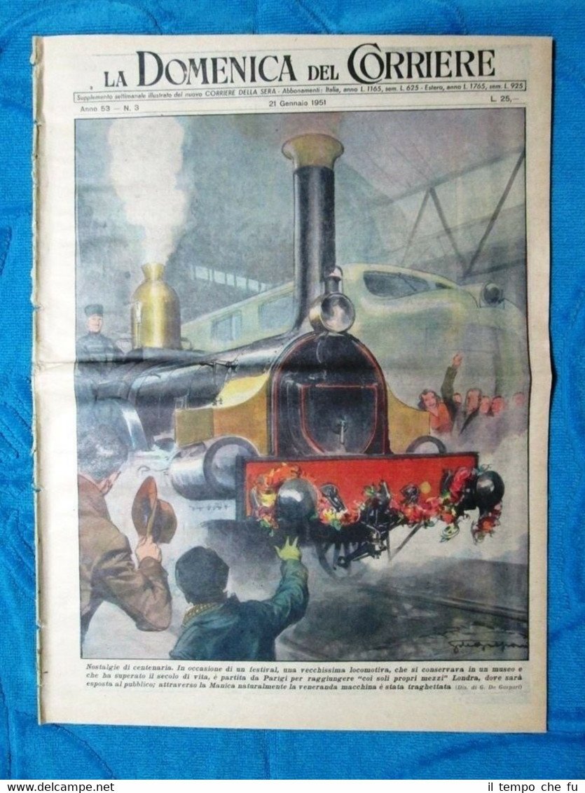 La Domenica del Corriere 21 gennaio 1951 La Manica - …
