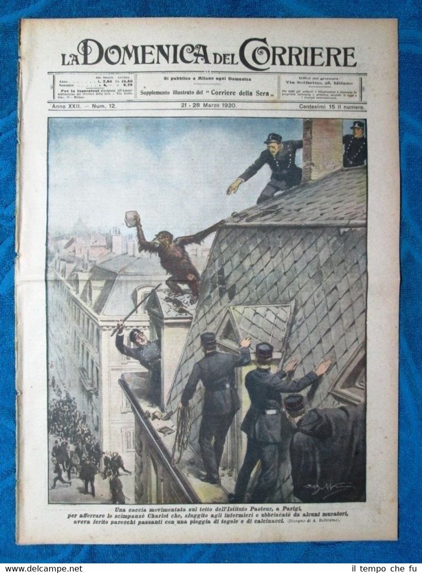 La Domenica del Corriere 21 marzo 1920 Parigi - Berlino …