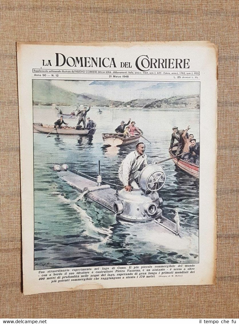 La Domenica del Corriere 21 Marzo 1948 Pietro Vassena I. …
