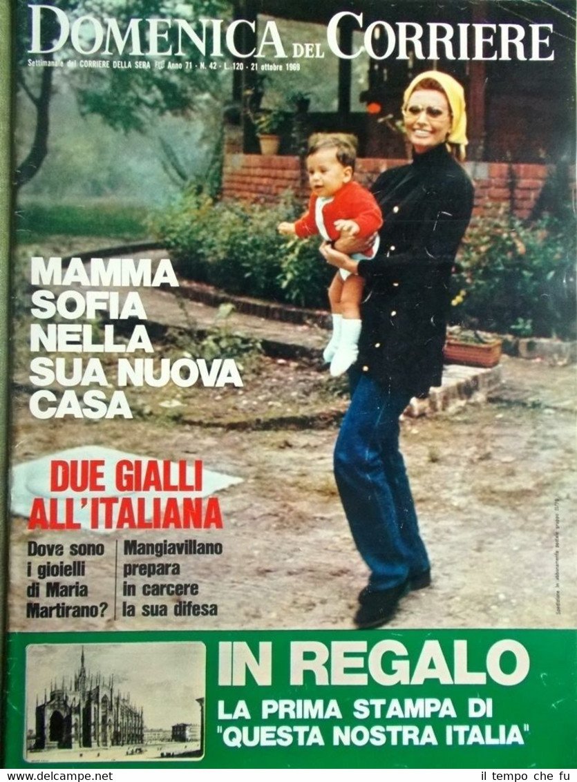 La Domenica del Corriere 21 Ottobre 1969 Loren Oro Saragat …